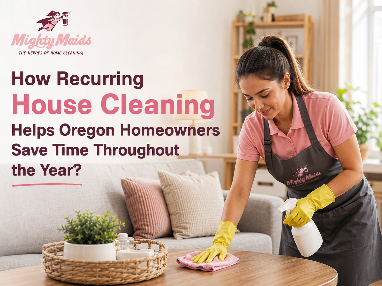 Recurring house cleaning service in Oregon home