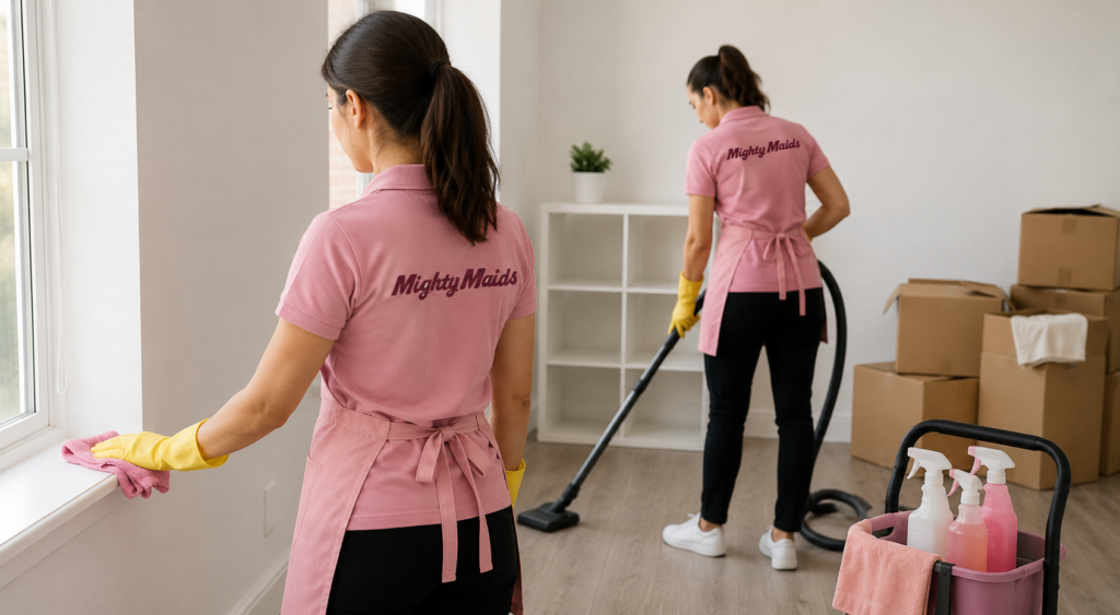 Professional move in house cleaning service in Beaverton OR by Mighty Maids cleaning empty home interior