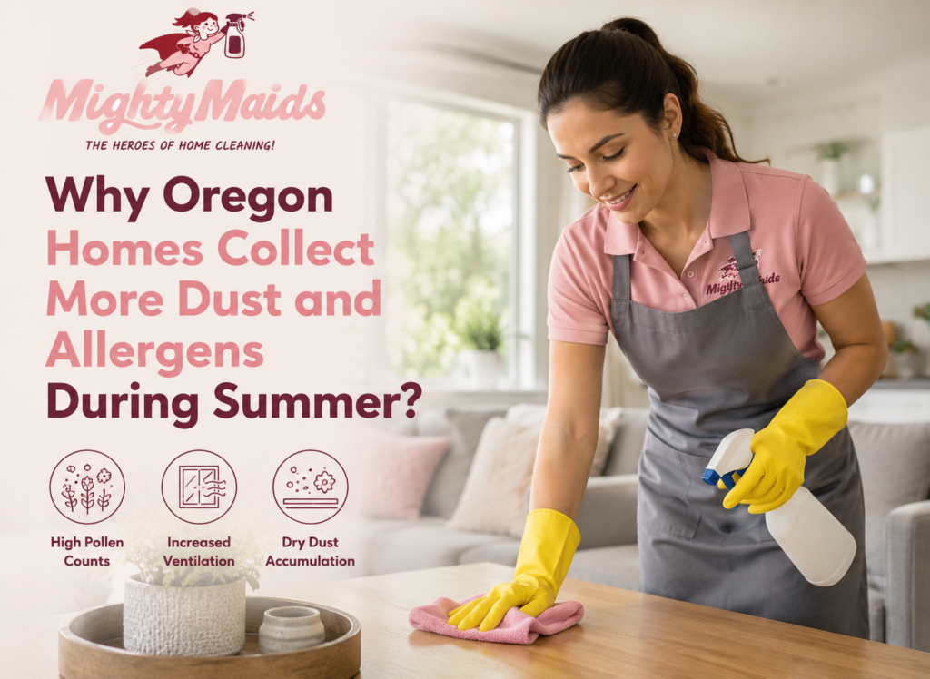 Deep cleaning services Beaverton OR remove summer dust and allergens from Oregon homes.